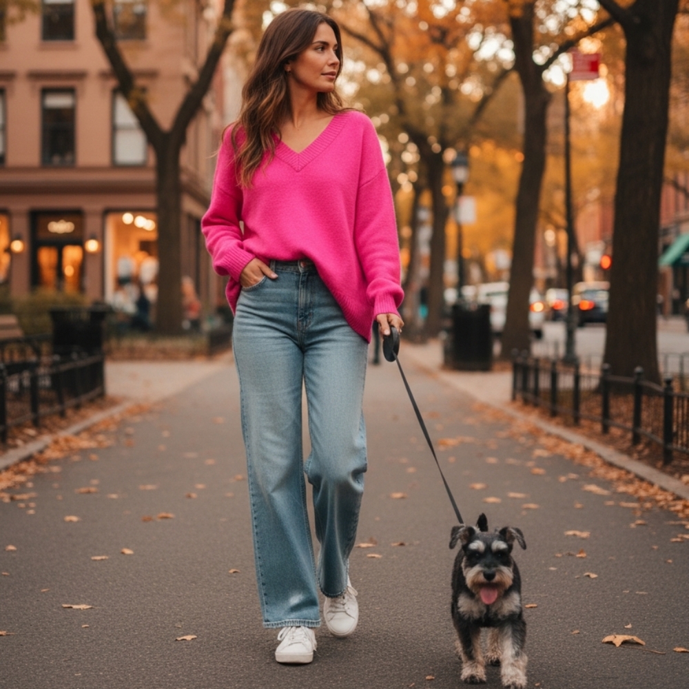 💖GAP Oversized Bright Candy Pink Wool Blend Sweater